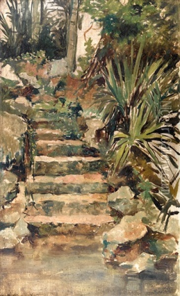 Jardin Oil Painting - Vicente Nicolau Cotanda