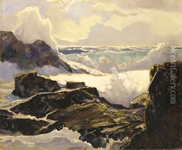 At High Tide Oil Painting - Frederick Judd Waugh