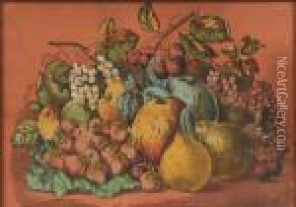 Summer Fruits Oil Painting - Currier & Ives Publishers