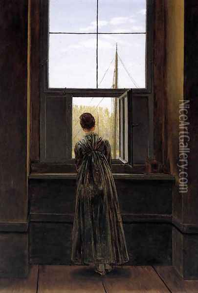 Woman at a Window 1822 Oil Painting - Caspar David Friedrich