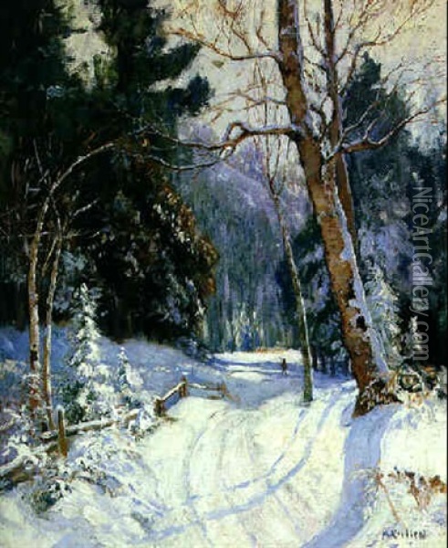 Country Road, Winter Oil Painting - Maurice Galbraith Cullen
