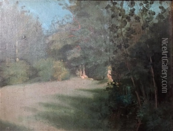 Etude, Le Parc Monceau Oil Painting - Antoine Chintreuil