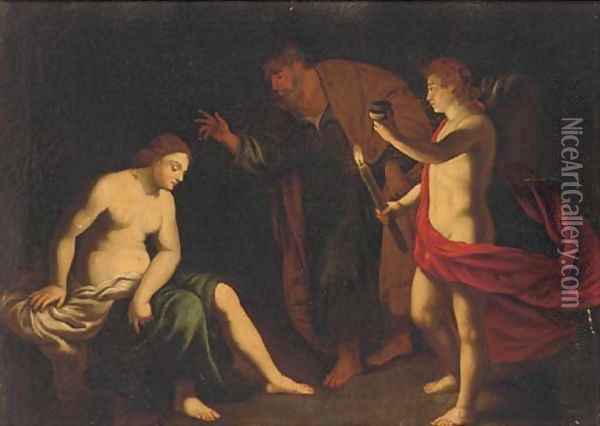The Raising of Petronilla Oil Painting - Carlo Saraceni