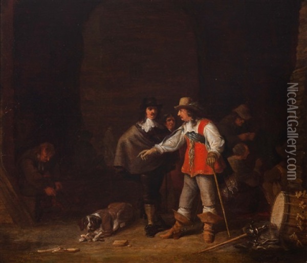 In The Guardroom Oil Painting - Anthonie Palamedesz