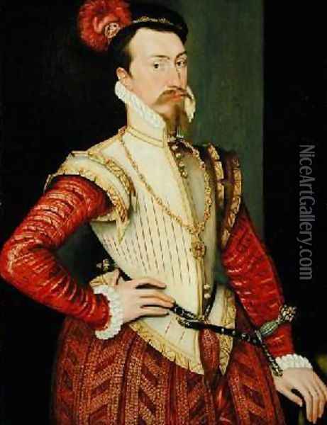 Robert Dudley 1532-88 1st Earl of Leicester Oil Painting - Steven van der Meulen
