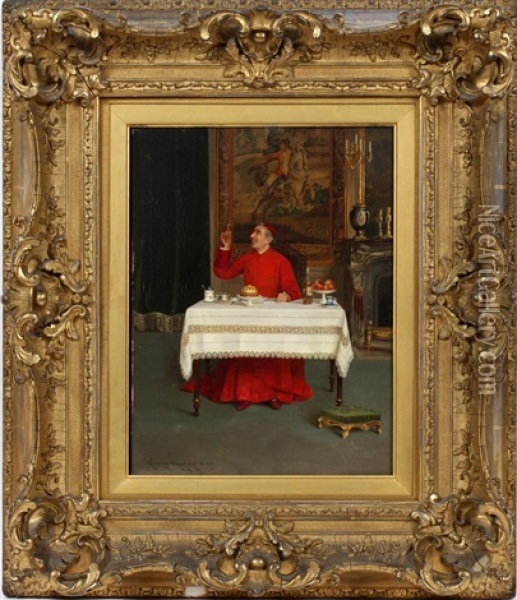 The Cardinal Oil Painting - Georges Croegaert