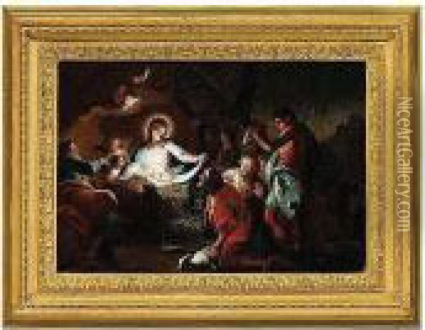 The Adoration Of The Shepherds Oil Painting - Antonio Balestra
