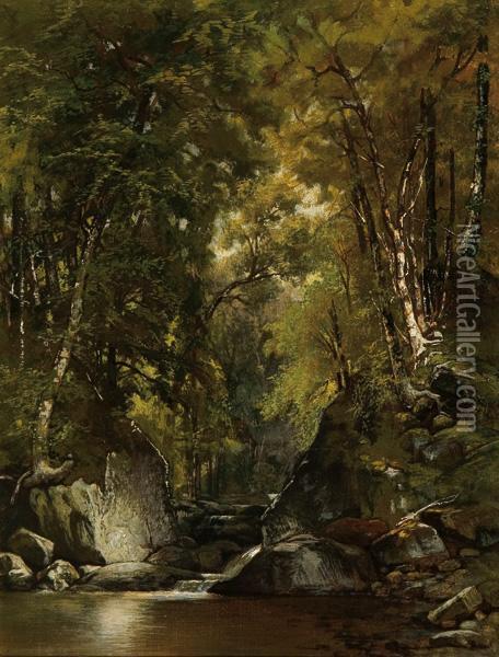 ''quiet-stream'' Oil Painting - Alexander Lawrie