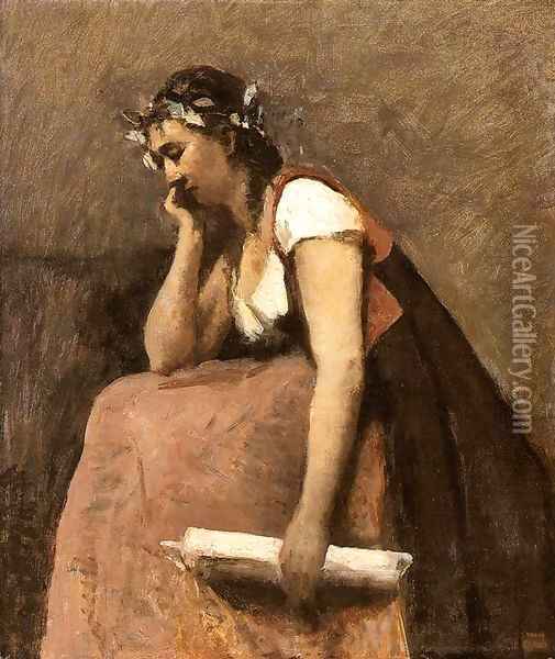 Poetry Oil Painting - Jean-Baptiste-Camille Corot