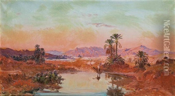 Paisaje Tunecino Oil Painting - Maxime Noire