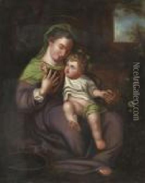 The Madonna Of The Basket Oil Painting - Correggio, (Antonio Allegri)