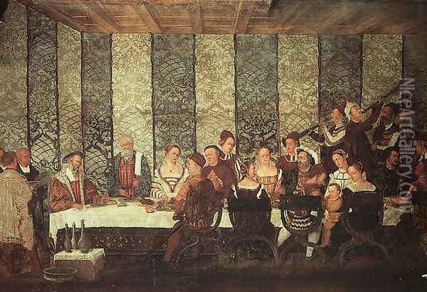 Banquet (16th century) Oil Painting - Italian Unknown Masters