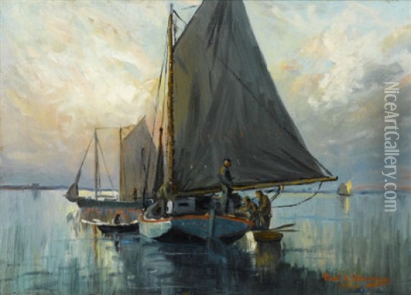 Gulf Coast Scene Oil Painting - Paul Schumann