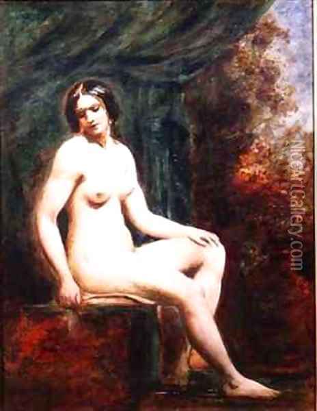 Seated Female Nude Oil Painting - William Etty