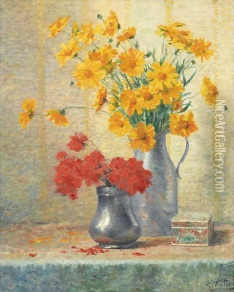 Vase De Fleurs Oil Painting - Evert Pieters