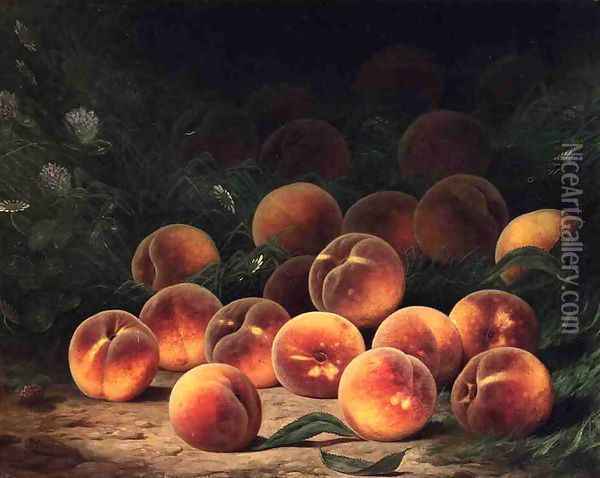 Bounty of Peaches Oil Painting - William Mason Brown