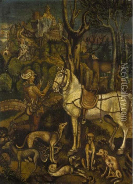 Saint Eustace Oil Painting - Albrecht Durer