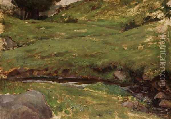 Welsh Stream Oil Painting - John William Waterhouse