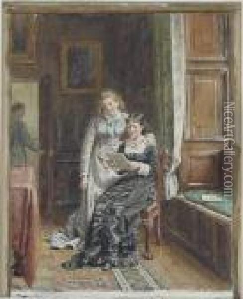 The Valentine Oil Painting - George Goodwin Kilburne