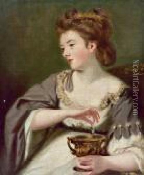 Ritratto Di Kitty Fisher Nelle Vesti Di Cleopatra Oil Painting - Sir Joshua Reynolds