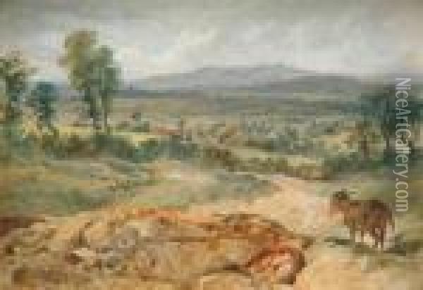 Landscape With Donkey Oil Painting - Landseer, Sir Edwin