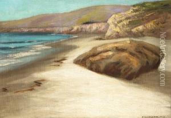 Sunny Sands, Arch Beach (no.100) Oil Painting - Frank William Cuprien