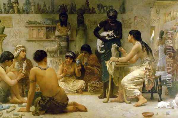 The Gods and their Makers Oil Painting - Edwin Longsden Long