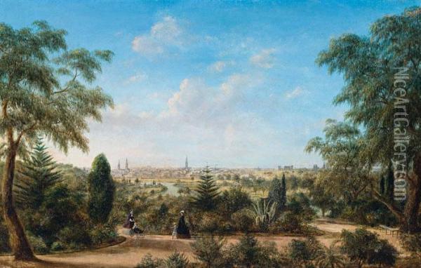 View Of Melbourne Looking Across The Oil Painting - Henry C. Gritten