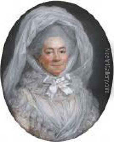 Portrait Presume De Madame Poisson, Mere De Madame De Pompadour Oil Painting - Adelaide Labille-Guyard