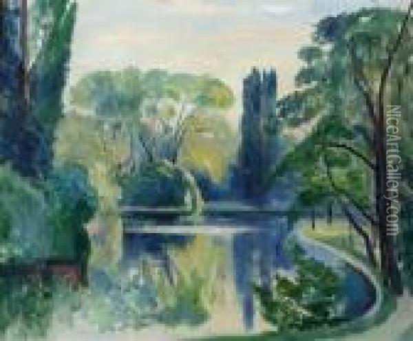 Le Lac Saint-james, Bois De Boulogne Oil Painting - Henri Charles Manguin