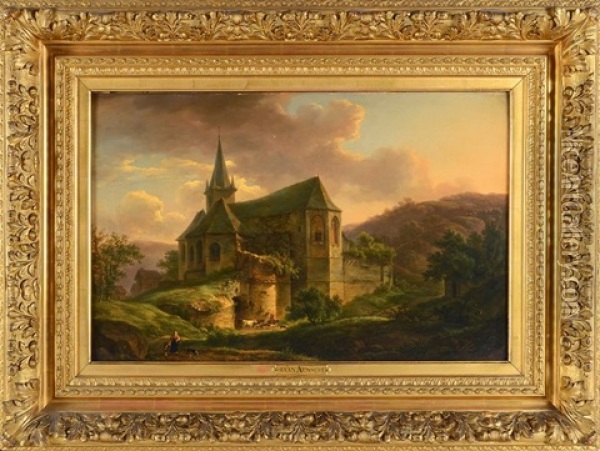 Paysage A La Vieille Eglise Oil Painting - Hendrick Van Assche