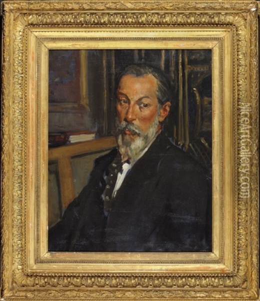 Portrait De Felicien Cacan Oil Painting - Jacques-Emile Blanche