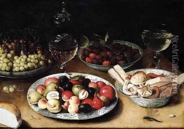 Still-Life of Fruit 1610s Oil Painting - Osias, the Elder Beert