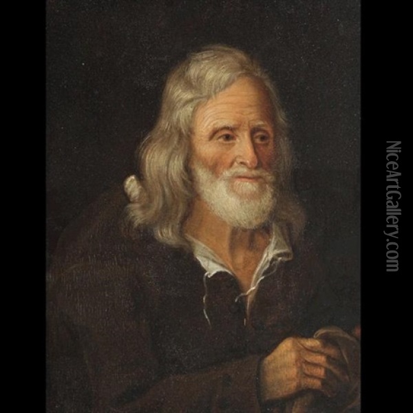 Portrait Of A Man Oil Painting - Balthazar Denner