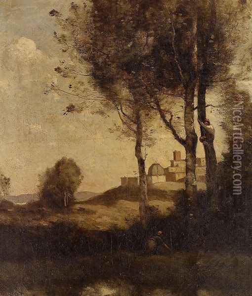 Tuscan Beaters Oil Painting - Jean-Baptiste-Camille Corot
