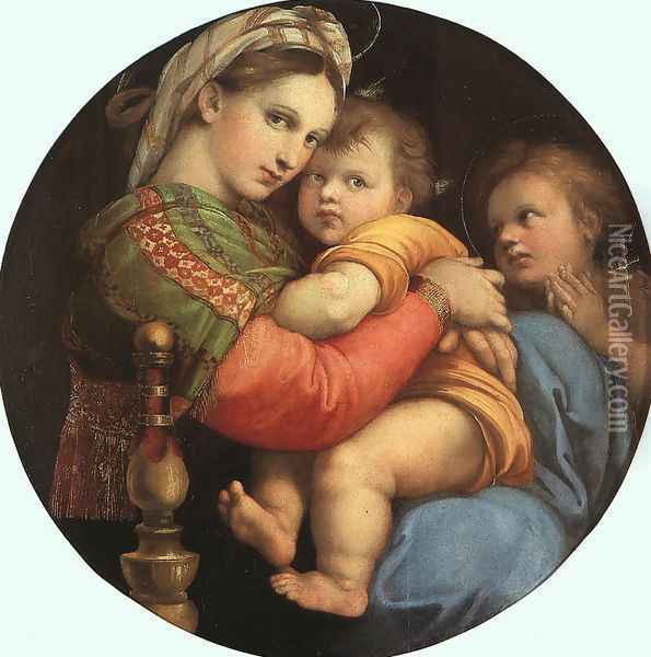 Madonna della Sedia 1518 Oil Painting - Raphael