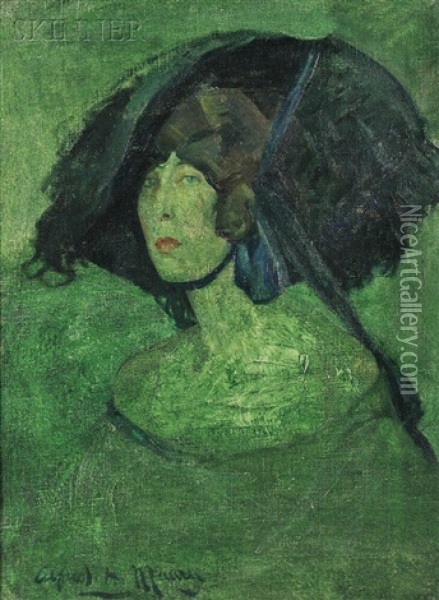 Green Lady Oil Painting - Alfred Henry Maurer