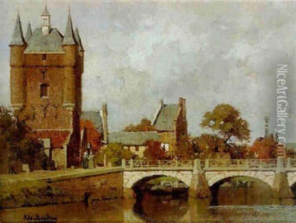 The Zuydthavenpoort, Zierikzee Oil Painting - Johannes Christiaan Karel Klinkenberg