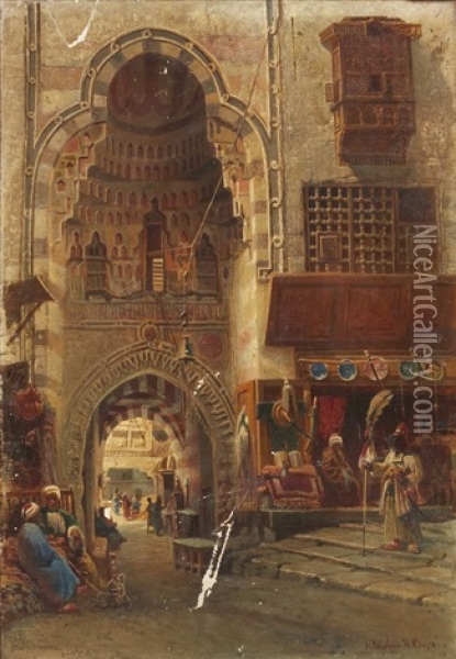 Cairo Oil Painting - Nikolai Egorovich Makovsky