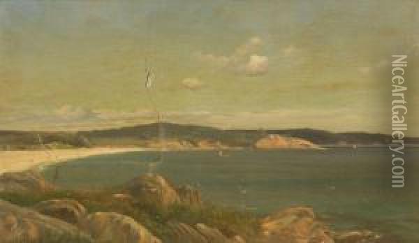 Coastal Scene, Possibly Maine. Oil Painting - William Edward Norton