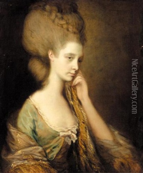 Portrait Of Anne Thistlethwaite, Countess Of Chesterfield Oil Painting - Thomas Gainsborough
