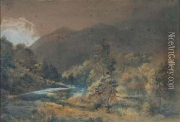 Watercolour By Richard Whateley West, Friend Of My Father Oil Painting - Richard Whately West