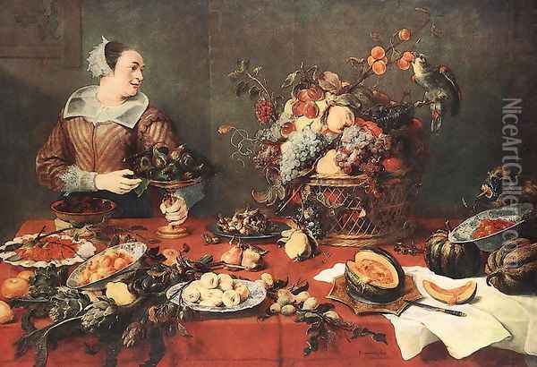 The Fruit Basket Oil Painting - Frans Snyders