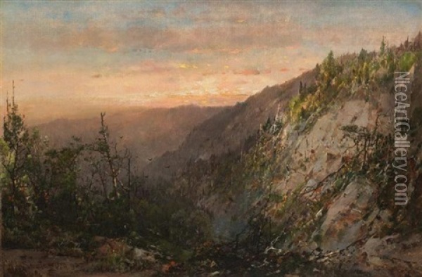 Mountain Vista Oil Painting - William Louis Sonntag
