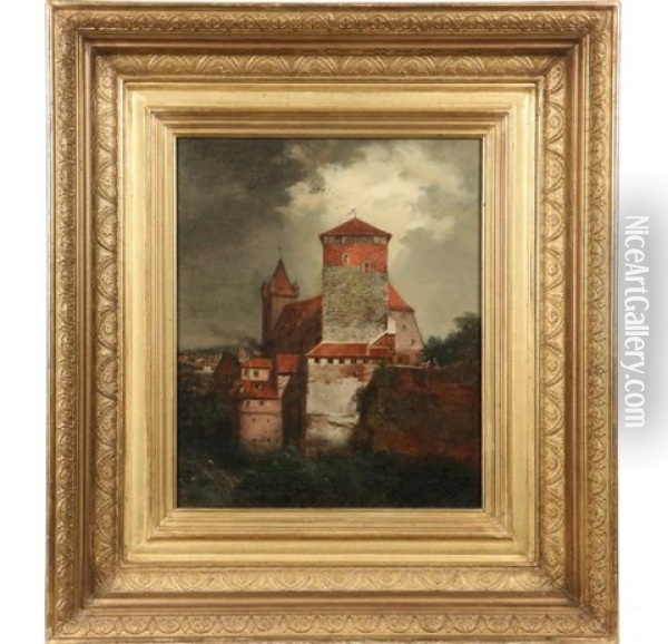 Castle Nuremberg Oil Painting - Julius Schlegel