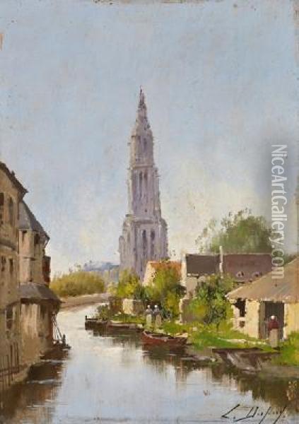 Amersfoort - La Tour Notre Dame Oil Painting - Eugene Galien-Laloue