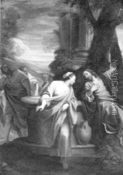 Christus Und Die Samariterin Oil Painting - Agostino Masucci