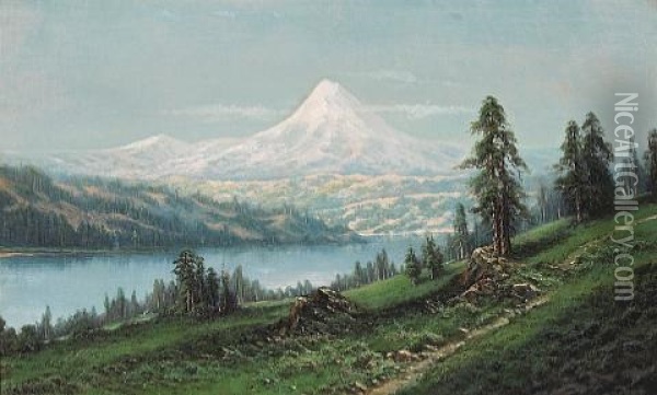Mount Hood, Oregon Oil Painting - Ransom Gillet Holdredge