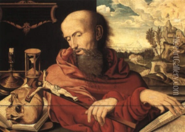 St. Jerome Oil Painting - Marinus van Reymerswaele