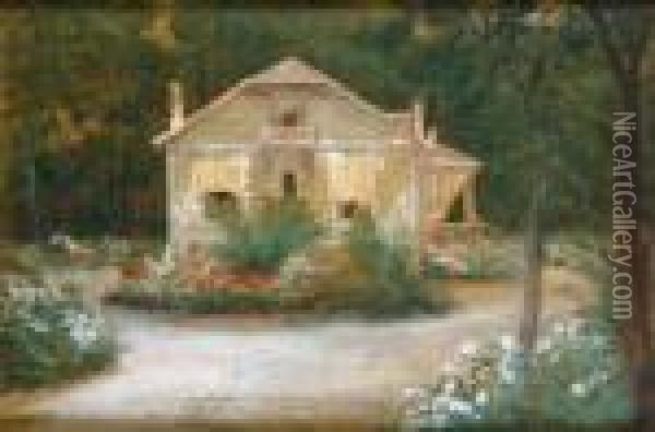 Villa Eureka. Oil Painting - Georges Jules Victor Clairin
